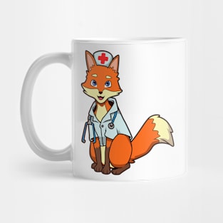 Cartoon fox nurse Mug